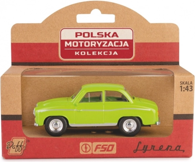 Modelo de coche metálico Syrena 104 verde 1:43