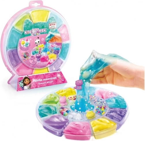Paleta sensorial La Casa de Muñecas de Gabby – slimes y masas creativas
