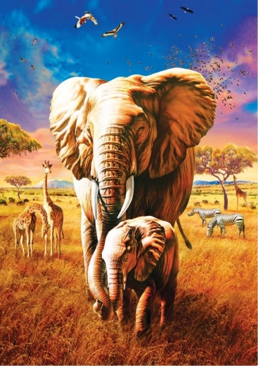 Puzzle ART PUZZLE madre elefante 1000 piezas