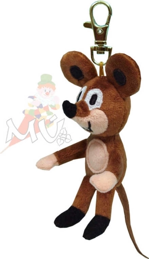 Ratón de peluche Moravská ústředna con mosquetón 8 cm - 1 pieza