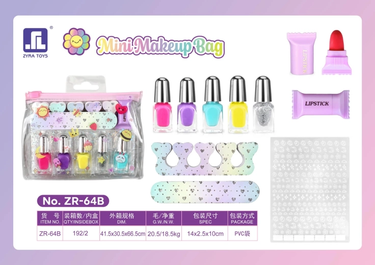 Set de cosméticos portátil en neceser para niños