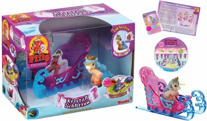 Filly Ice Unicorn trineo mágico con unicornio
