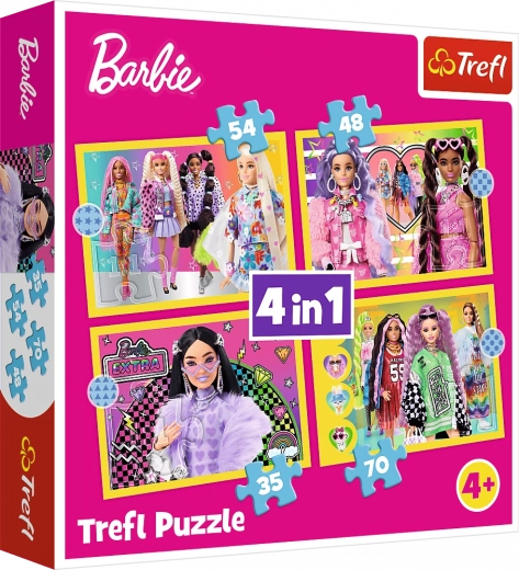Puzzle Barbie Mundo alegre 4 en 1