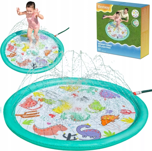 Alfombrilla acuática inflable con fuente 122 cm dinosaurios BESTWAY