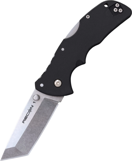 Cold Steel Mini Recon 1 Tanto cuchillo de bolsillo 7,3 cm, negro, Griv-Ex