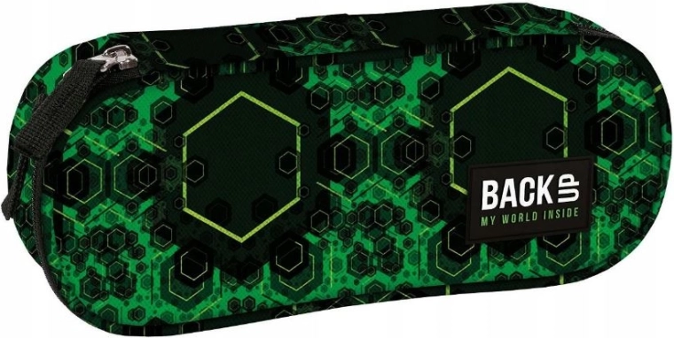 Estuche escolar tipo etui BackUP quantum verde - 1 pieza