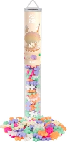 Set de construcción creativo Plus-Plus Pearl en tubo, 100 piezas