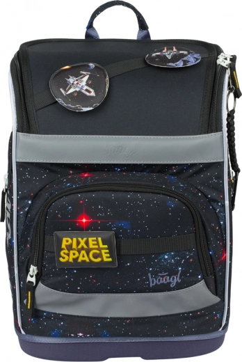 Cartera escolar Baagl Zippy Plus Pixel Space