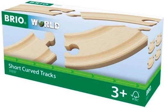 Curvas cortas Brio para ferrocarril de madera