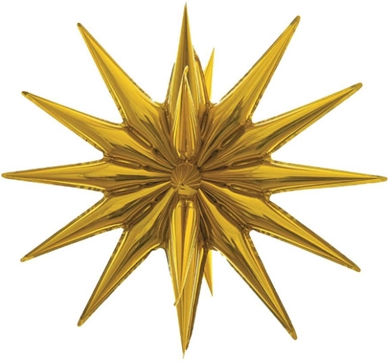 Globo de foil Estrella 3D dorada 50 cm