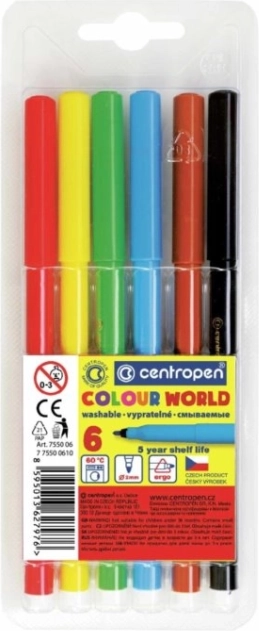 Centropen set de rotuladores 6 colores