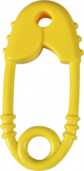 Sonajero y mordedor con forma de imperdible para bebés