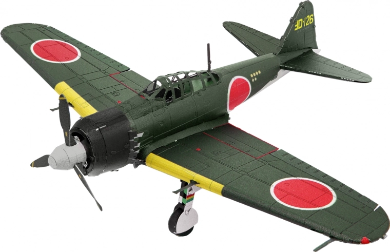 Metal Earth rompecabezas 3D Mitsubishi Zero a color
