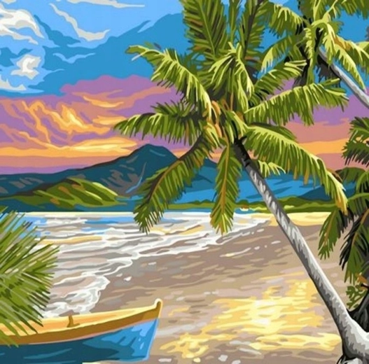 Norimpex pintura por números Playa exótica 40 × 50 cm