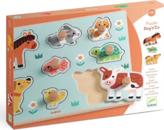 DJECO puzzle encajable de animales de granja