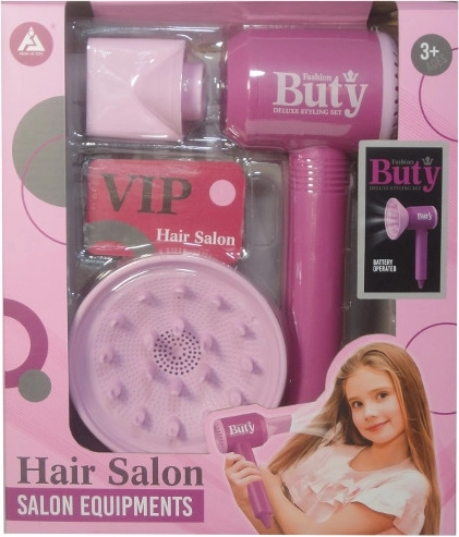 Set de peluquería infantil con secador con difusor - 1 unidad