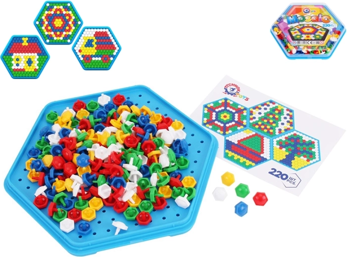 Mosaico Hexágono de 220 piezas con tapa transparente