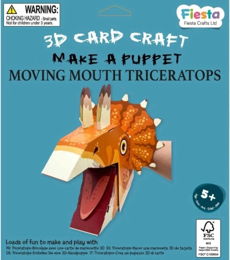 Set creativo marioneta 3D Triceratops