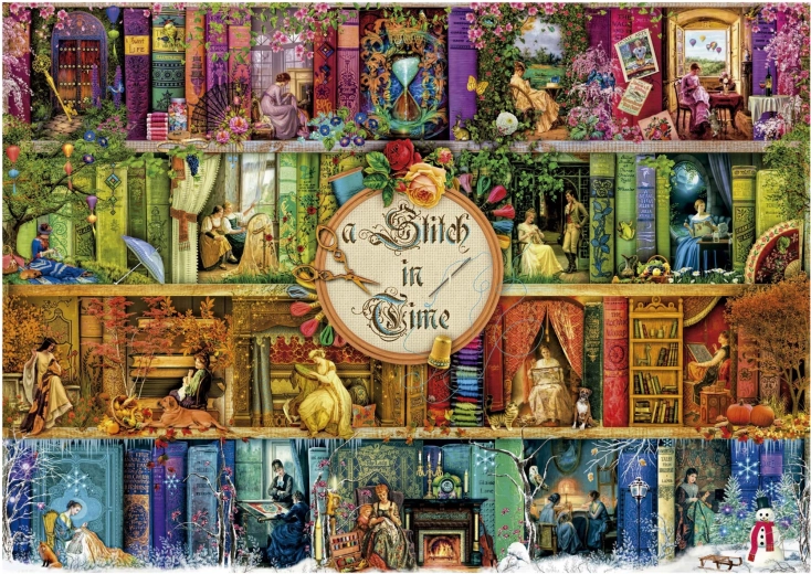 Puzzle Educa Costura a través del tiempo 3000 piezas
