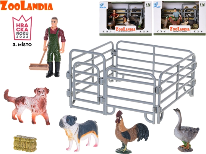 Zoolandia granja con animales y accesorios, 3 tipos