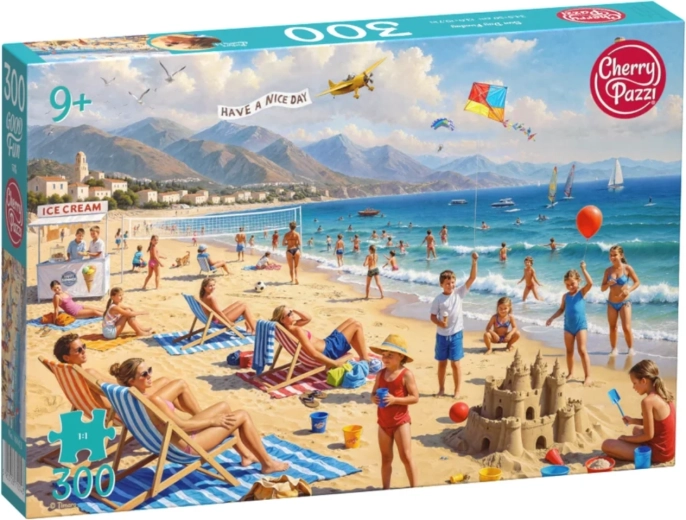 Puzzle Cherry Pazzi Día soleado en la playa, 300 piezas