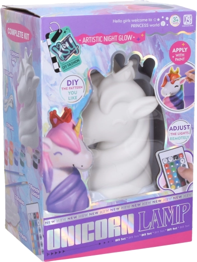 Set creativo para crear una lámpara de unicornio
