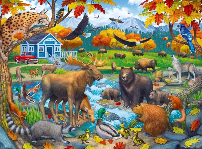 Puzzle RAVENSBURGER Encuentro con la vida salvaje XXL 150 piezas