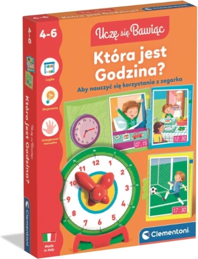 ¿Qué hora es? juego educativo con rompecabezas y reloj