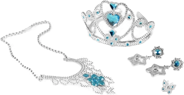 Conjunto de princesa de invierno con accesorios – azul