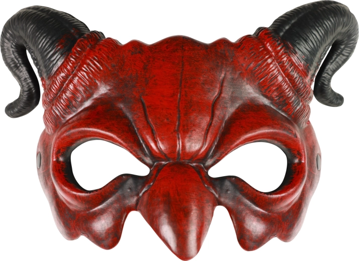 Máscara de goma de diablo/demonio para carnaval y Halloween