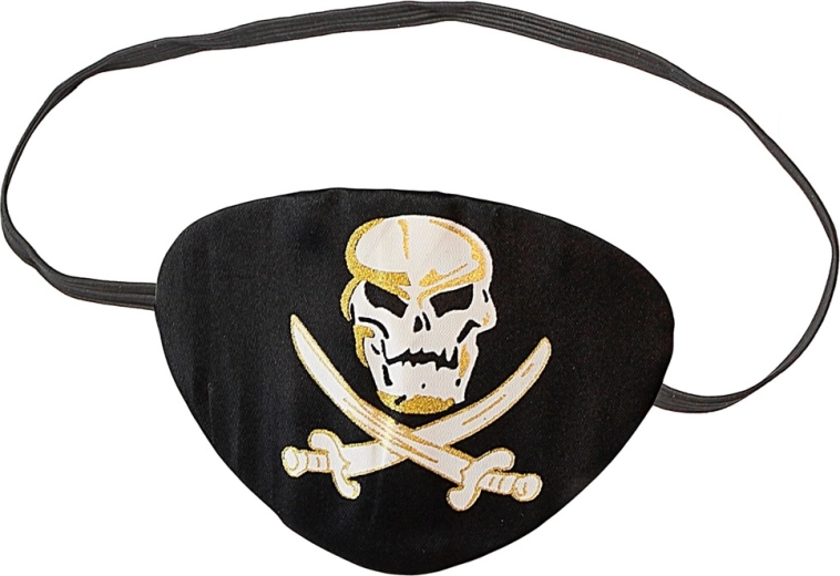 Parche pirata para el ojo con calavera