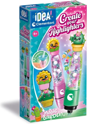 CLEMENTONI iDEA set creativo: fabrica tus propios rotuladores resaltadores Magic Garden