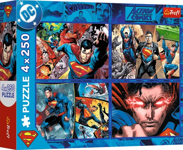 Puzzle 4x250 El valor de SUPERMAN TREFL