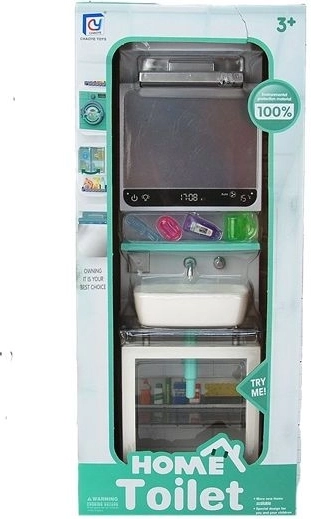 Set infantil de muebles de baño a pilas en caja