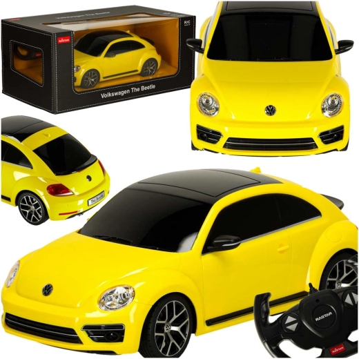 Coche teledirigido Rastar Volkswagen Beetle 1:14 amarillo