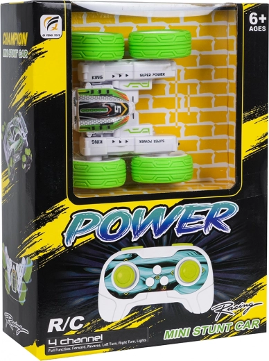 Coche acrobático RC 1:32 POWER STUNT – verde