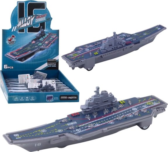 Portaaviones militar con luces y sonidos 24 cm