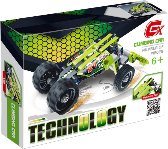 Kit de construcción Technology coche de carreras tipo fórmula verde 101 piezas