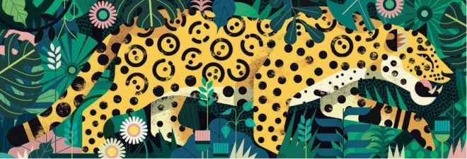 Puzzle panorámico con leopardo 1000 piezas DJECO
