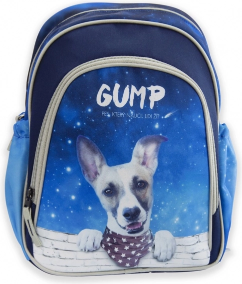 Mochila escolar pequeña GUMP azul