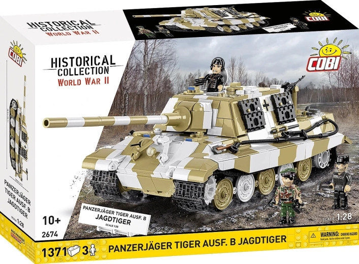 Kit de construcción COBI panzerjäger tiger ausf. b jagdtiger 1:28 (1371 piezas)