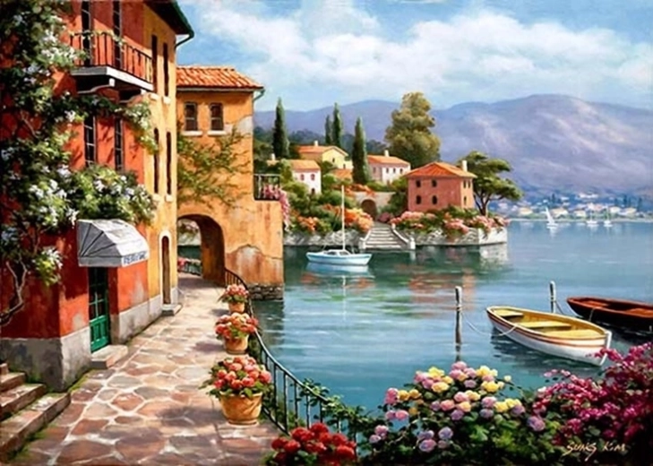 Norimpex pintura por números Vista de la ciudad 40 × 50 cm