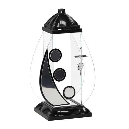 Farol Art Deco con forma de cruz negro