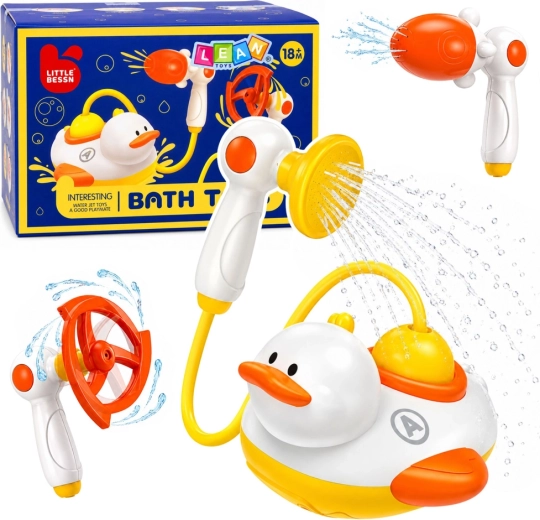 Juguete de baño con forma de patito, ducha y accesorios de agua