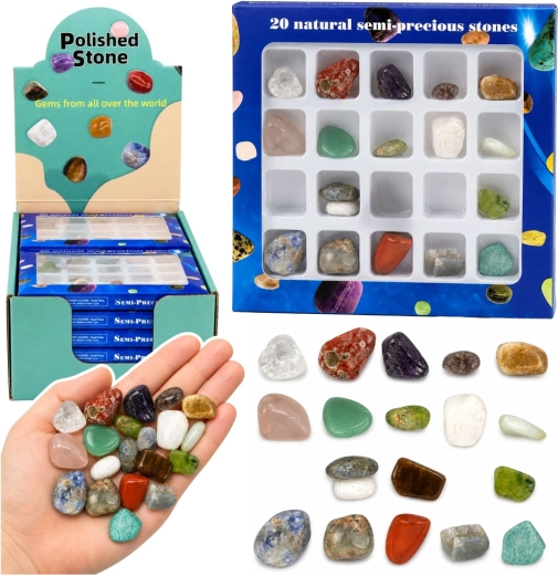 Set de piedras semipreciosas – minerales pulidos (20 uds)