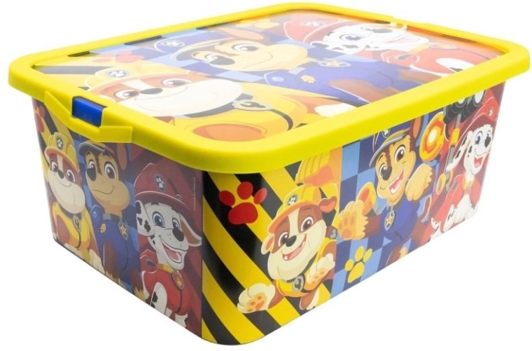 Caja de almacenamiento Stor con tapa de clip Patrulla Canina