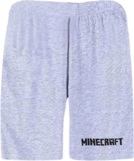 Pantalones cortos grises de Minecraft