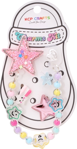 Set de accesorios decorativos para pantuflas: estrella brillante y cadena de cuentas