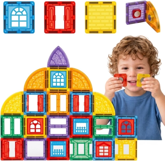 Woopie set de construcción magnético 3D castillo, 100 piezas