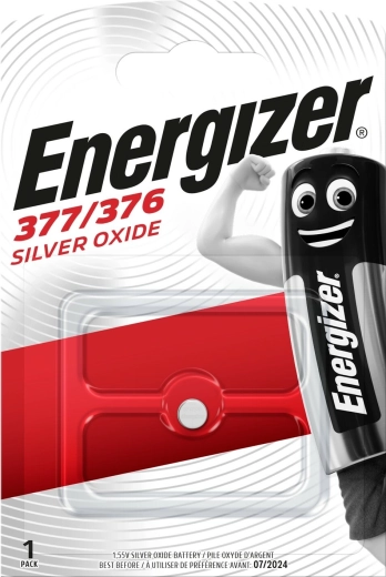 Batería para reloj ENERGIZER 377/376, 1,55 V, 25 mAh, 1 ud